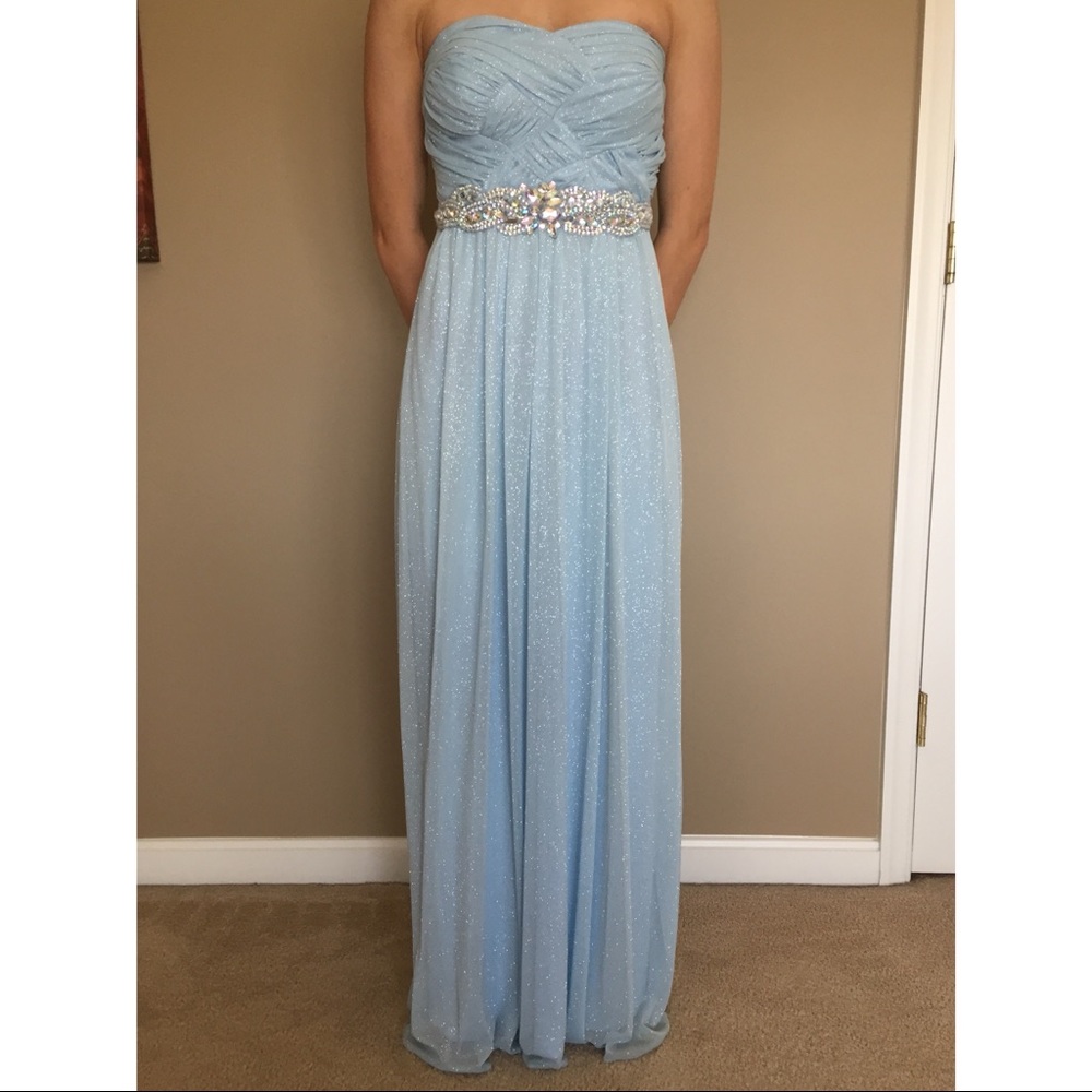 City Triangles Light Blue Formal Dress